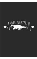 Platypus Heartbeat: Platypuses Notebook, Dotted Bullet (6 x 9 - 120 pages) Animal Themed Notebook for Daily Journal, Diary, and Gift
