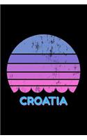 Croatia: Vintage World Travel Keepsake Blank Lined Journal Notebook