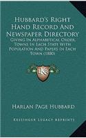 Hubbard's Right Hand Record and Newspaper Directory