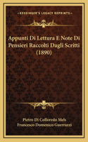Appunti Di Lettura E Note Di Pensieri Raccolti Dagli Scritti (1890)