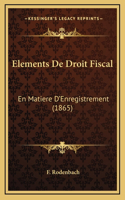 Elements De Droit Fiscal