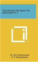 Teachings of Jesus in Matthew 5-7
