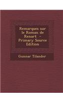 Remarques Sur Le Roman de Renart