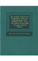 Das Sechste Kapitel Der Rupasiddhi, Nach Drei Singhalesischen Pali-Handschriften, Hrsg. Von Albert Grunwedel