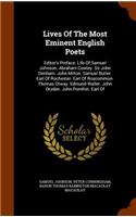 Lives Of The Most Eminent English Poets