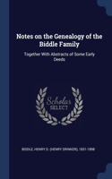 Notes on the Genealogy of the Biddle Family: Together With Abstracts of Some Early Deeds