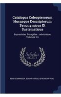 Catalogus Coleopterorum Hucusque Descriptorum Synonymicus Et Sustematicus