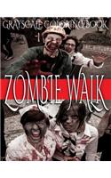 Zombie Walk Grayscale Coloring Book
