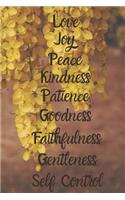 Love Joy Peace Kindness Patience Goodness Faithfulness Gentleness Self Control