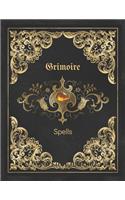 Grimoire Spells: Small Lined Spell Notebook for Witches (8.5" x 11")
