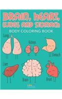 Brain, Heart, Lungs, and Stomach - Body Coloring Book