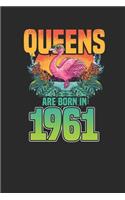 Queens Are Born In 1961: Graph Paper Journal (6" X 9" - 120 Pages/ 5 Squares per inch) for Birthday Gift Idea for Women