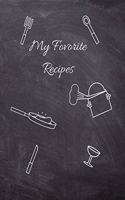Favorite Recipes, Recipe Book to Write in, 115 Pages, (8.5