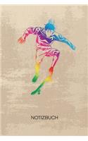 NOTIZBUCH A5 Dotted: Skateboarderin Notizheft GEPUNKTET 120 Seiten - Skate Board Notizblock Skateboardfahrer Skizzenbuch - Rollbrett Geschenk für Skateboarder Skateboard