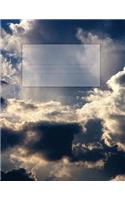 Clouds 8.5" x 11" composition notebook 200 college ruled pages