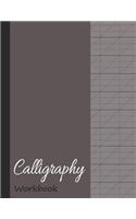 Calligraphy Workbook: Blank Lined Handwriting Practice Paper for Adults & Kids - Brown