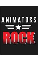 Animators Rock: Animator Job & Student Appreciation Blank Line Notebook (8.5 X 11 - 110 Blank Pages)