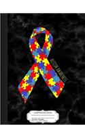 Autism Awareness Ribbon Composition Notebook: College Ruled 93/4 X 71/2 100 Sheets 200 Pages for Writing
