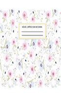 Wawa Composition Notebook: Floral Abstract 120 Notebook Lined Page Softcover Notes Journal College Ruled Composition Notebook ( 8.5''x11'' 120 Pages)
