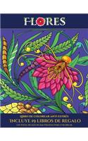 Libro de colorear anti estrés (Flores)