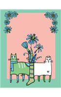 My Big Fat Bullet Journal for Cat Lovers Funny Cats Pattern in Socks with Flowers 2: Jumbo Sized Dot Style Bullet Journal Notebook - 300 Plus Numbered Pages with 300 Dot Grid Pages, 6 Index Pages and 2 Key Pages in Large 8.5 X 11 Siz
