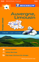 Auvergne Limousin - Michelin Regional Map 522