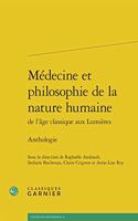 Medecine Et Philosophie de la Nature Humaine de l'Age Classique Aux Lumieres