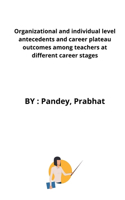 Organizational and individual level antecedents and career plateau outcomes among teachers at different career stages