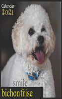 Calendar 2021: Bichon Frise smile 2021 - Dog Breed Calendar - Wall Calendar 2021