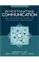 Investigating Communication: An Introduction to Research Methods