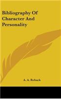 Bibliography Of Character And Personality