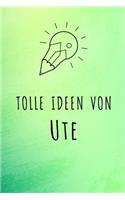 Tolle Ideen von Ute: Kariertes Notizbuch mit 5x5 Karomuster für deinen Vornamen