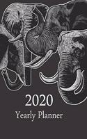 2020 Yearly Planner: Calendar Planner Featuring Majestic Elephant Mandala Coloring Pages for Scheduling Appointments, Tracking Important Dates and Staying Organized