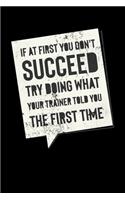 If At First You Don't Succeed Try Doing What Your Trainer Told You The First Time