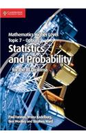 Mathematics Higher Level for the IB Diploma Option Topic 7 Statistics and Probability