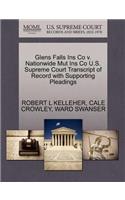 Glens Falls Ins Co V. Nationwide Mut Ins Co U.S. Supreme Court Transcript of Record with Supporting Pleadings