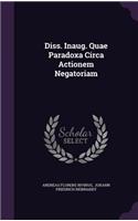 Diss. Inaug. Quae Paradoxa Circa Actionem Negatoriam