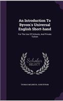 Introduction To Byrom's Universal English Short-hand