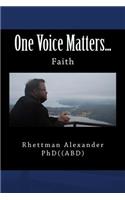 One Voice Matters...