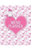 Menu Planner: Meal Diaries for Planning Meals for your Kids and Baby - Cute Unicorns Cover