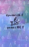 If you Didn't Log it, You Didn't Hike it, Hiker's journal