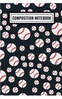 Softball College Ruled Composition Notebook