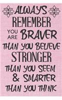 Always Remember You are Braver than you believe - Stronger than you seem & Smarter thank you think