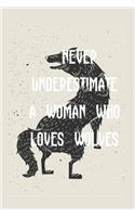 Never Underestimate A Woman Who Loves Wolves