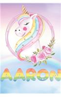 Aaron: Want To Give Aaron A Unique Memory & Emotional Moment? Show Aaron You Care With This Personal Custom Named Gift With Aaron's Very Own Unicorn Custom