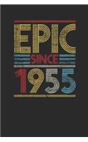 Epic Since 1955: Dotted Bullet Notebook (6" x 9" - 120 pages) Birthday Themed Notebook for Daily Journal, Diary, and Gift