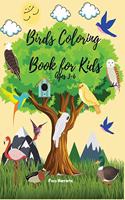Birds Coloring Book for Kids Ages 3-6