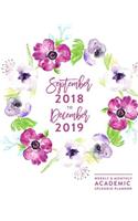 2018-2019 Weekly & Monthly Academic Splendid Planner