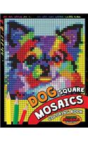 Dog Square Mosaics Coloring Book