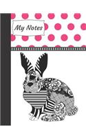 My Notes: Patchwork Bunny Writing Journal Composition Notebook